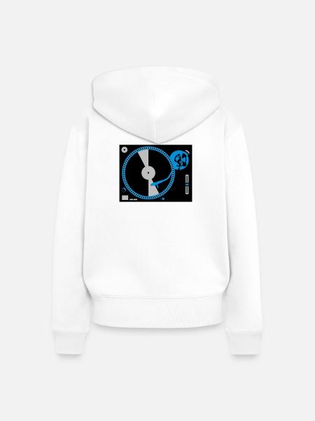 turntables - Frauen Premium Bio Zip Hoodie - Weiß