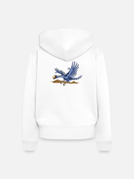 Dinosaurier Dino - Frauen Premium Bio Zip Hoodie - Weiß