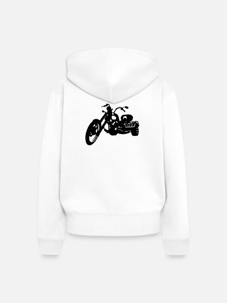 Trike - Frauen Premium Bio Zip Hoodie - Weiß