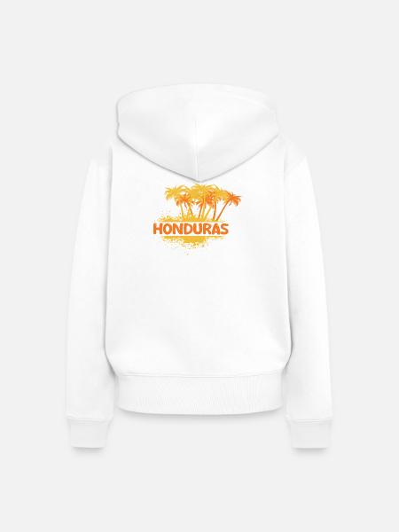 Geschenk für Honduras - Frauen Premium Bio Zip Hoodie - Weiß