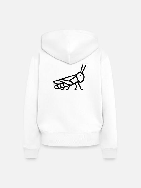 Heuschrecke - Frauen Premium Bio Zip Hoodie - Weiß