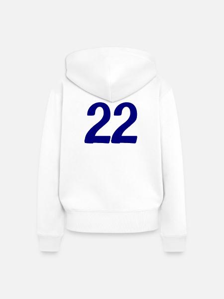 22 - Frauen Premium Bio Zip Hoodie - Weiß