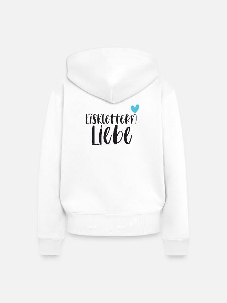 Eisklettern Klettern Wintersport Eis Geschenk - Frauen Premium Bio Zip Hoodie - Weiß