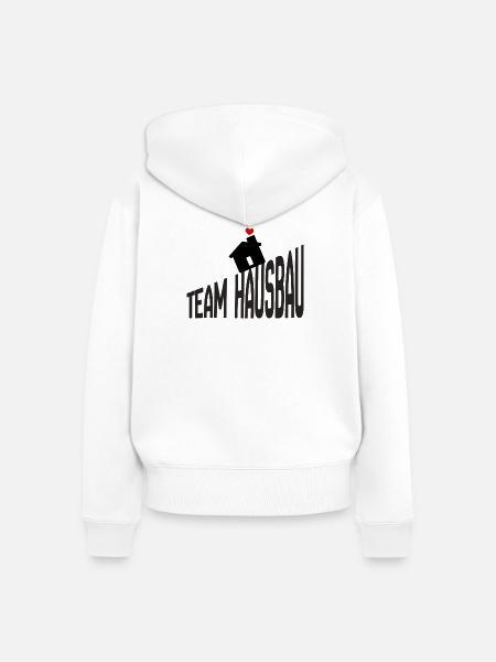 Team Hausbau - Frauen Premium Bio Zip Hoodie - Weiß