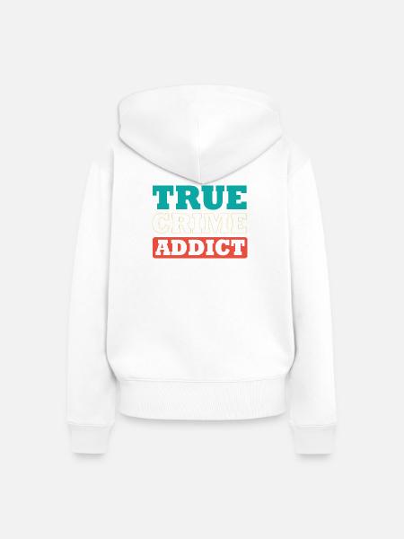 Krimi True Crime - Frauen Premium Bio Zip Hoodie - Weiß