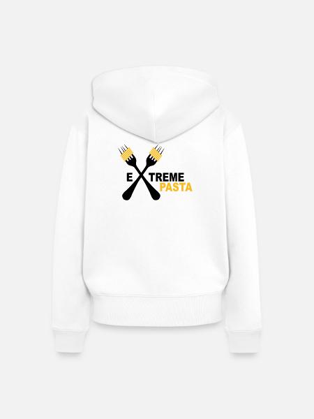 Pasta - Frauen Premium Bio Zip Hoodie - Weiß