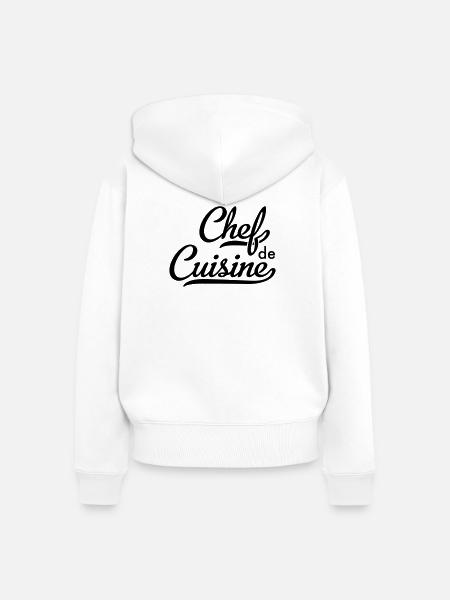 Chef de Cuisine - Frauen Premium Bio Zip Hoodie - Weiß