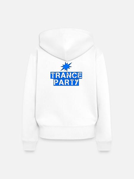 Trance Party - Frauen Premium Bio Zip Hoodie - Weiß