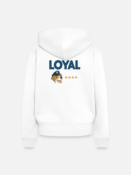 Maskottchen der Loyal Dog Police - Frauen Premium Bio Zip Hoodie - Weiß