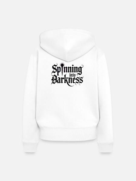 Spindel Design Typography - Frauen Premium Bio Zip Hoodie - Weiß