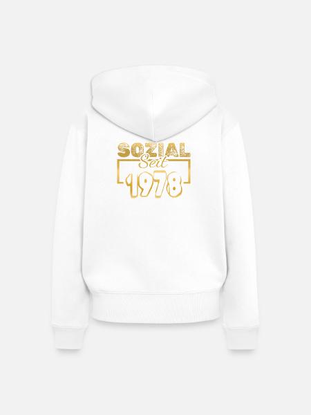 1978 - Frauen Premium Bio Zip Hoodie - Weiß