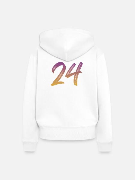 24 - Frauen Premium Bio Zip Hoodie - Weiß