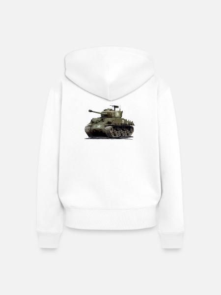 Sherman M4 - Frauen Premium Bio Zip Hoodie - Weiß