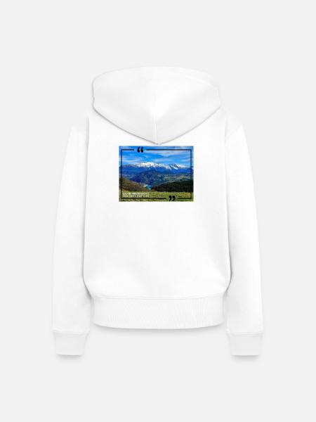 Der Monteynard-See 120323 - Frauen Premium Bio Zip Hoodie - Weiß