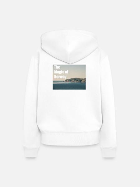 The Magic of Norway - Frauen Premium Bio Zip Hoodie - Weiß