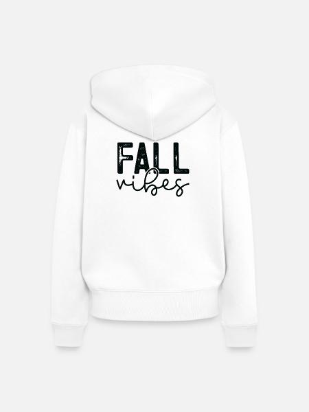 Wikinger-inspiriertes T-Shirt-Design - Frauen Premium Bio Zip Hoodie - Weiß