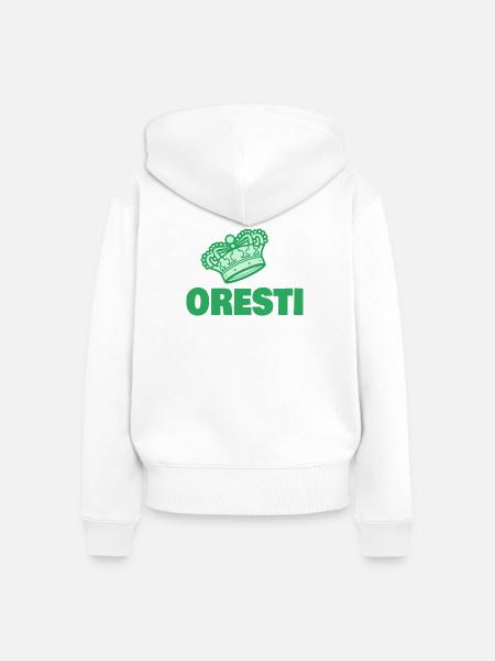 Geschenk für Oresti - Frauen Premium Bio Zip Hoodie - Weiß