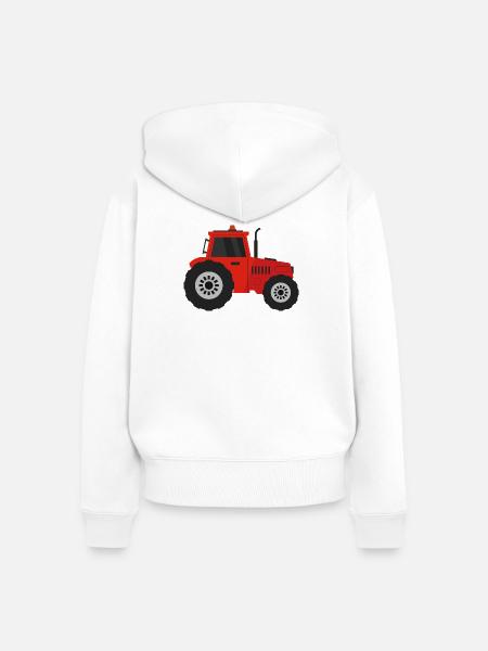 Traktor - Frauen Premium Bio Zip Hoodie - Weiß