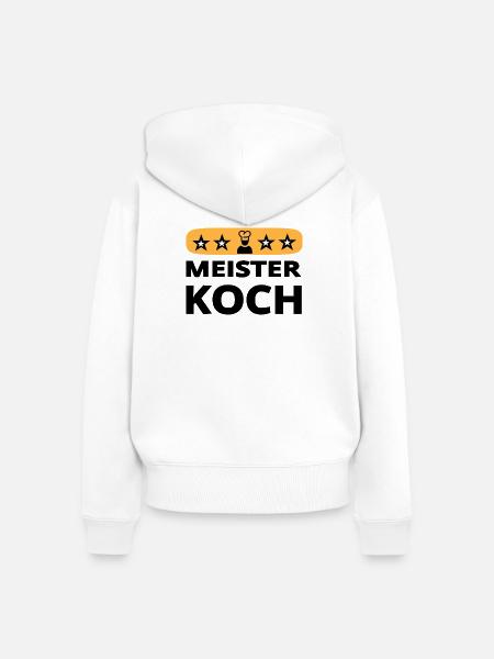 Koch - Frauen Premium Bio Zip Hoodie - Weiß