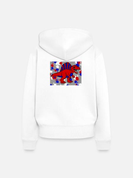 Spinosaurus Dino - Frauen Premium Bio Zip Hoodie - Weiß