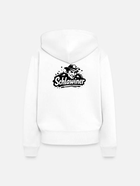 Schlawiner - Frauen Premium Bio Zip Hoodie - Weiß