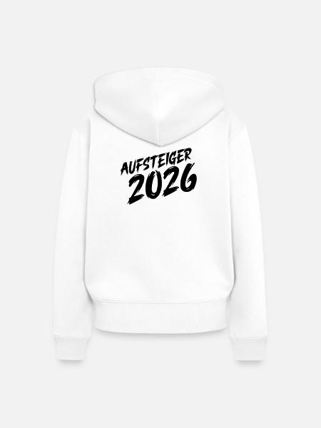 Aufsteiger 2026 - Frauen Premium Bio Zip Hoodie - Weiß
