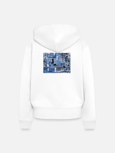 Stadtnotation 2 - Frauen Premium Bio Zip Hoodie - Weiß