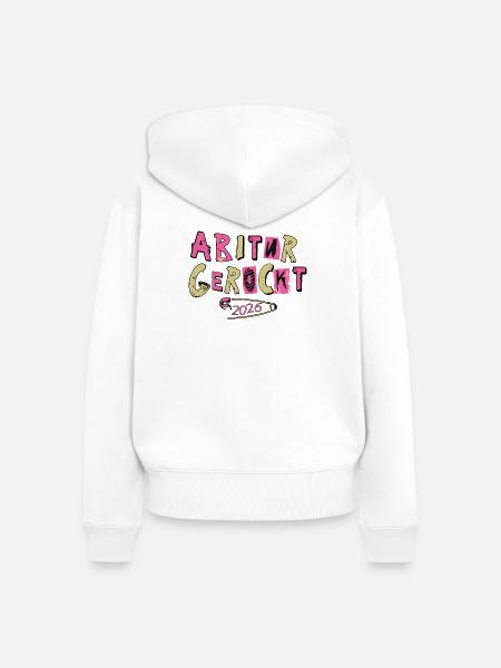 Abitur gerockt - Frauen Premium Bio Zip Hoodie - Weiß
