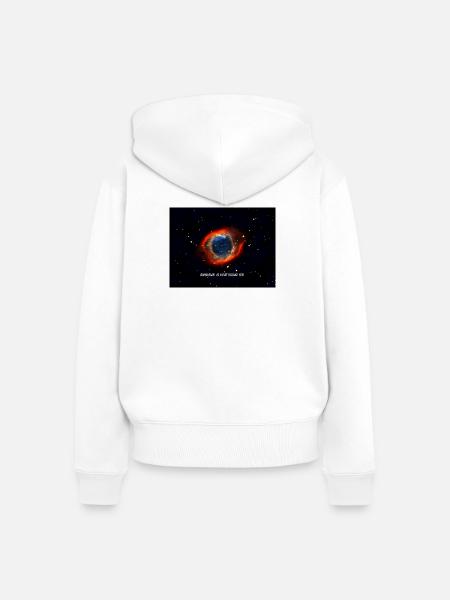 Helixnebel - Frauen Premium Bio Zip Hoodie - Weiß