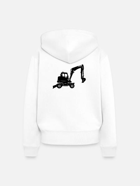 Bagger - Frauen Premium Bio Zip Hoodie - Weiß