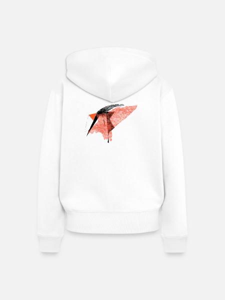Feueratem der Geometrie - Frauen Premium Bio Zip Hoodie - Weiß