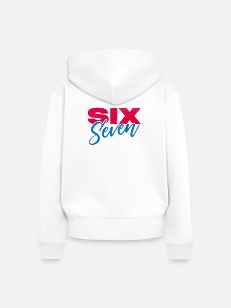 sechs sieben - Frauen Premium Bio Zip Hoodie - Weiß
