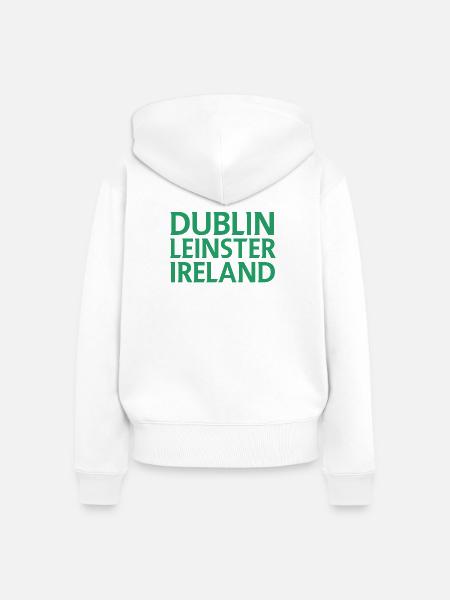 Dublin – Irland Textdesign - Frauen Premium Bio Zip Hoodie - Weiß