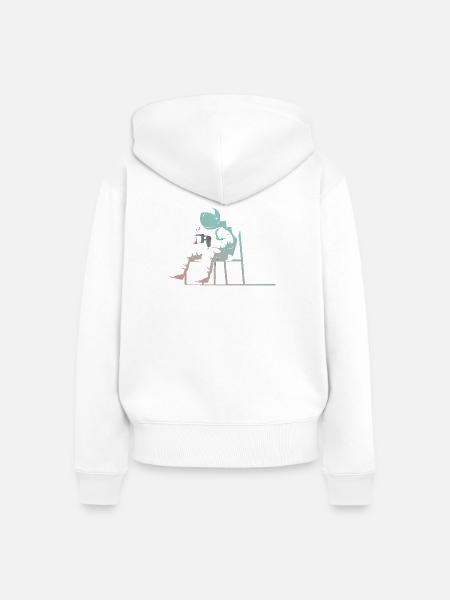 Astronaut - Frauen Premium Bio Zip Hoodie - Weiß