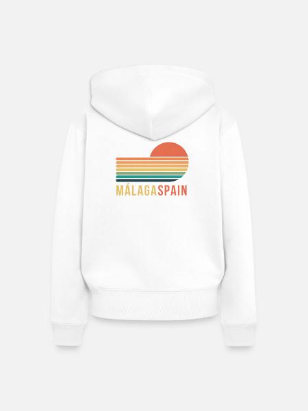 Málaga Spain - Frauen Premium Bio Zip Hoodie - Weiß