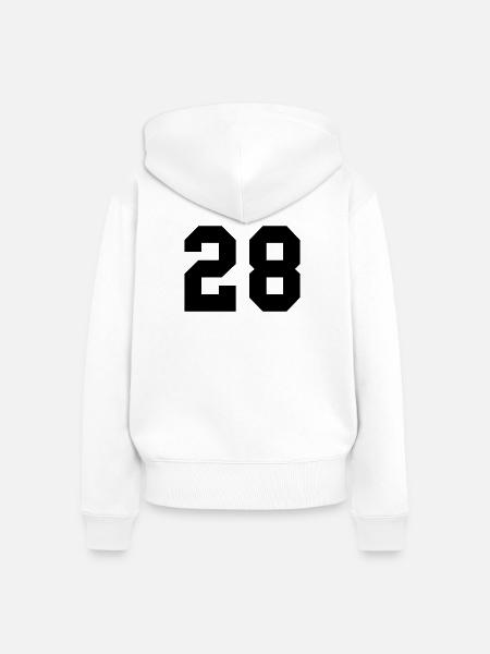 28 - Frauen Premium Bio Zip Hoodie - Weiß