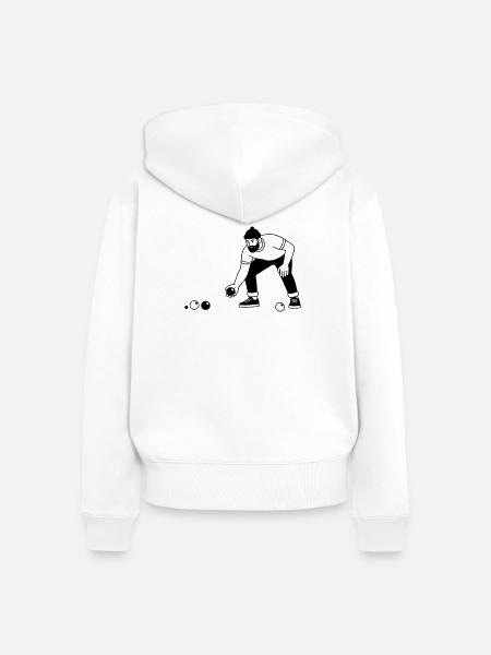 Boccia - Frauen Premium Bio Zip Hoodie - Weiß