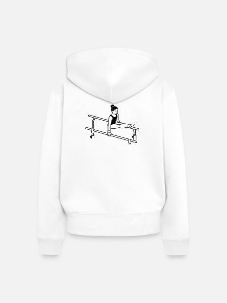 Gymnastik - Frauen Premium Bio Zip Hoodie - Weiß