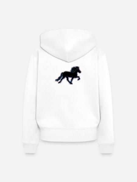 Icelandic Tölter - Frauen Premium Bio Zip Hoodie - Weiß