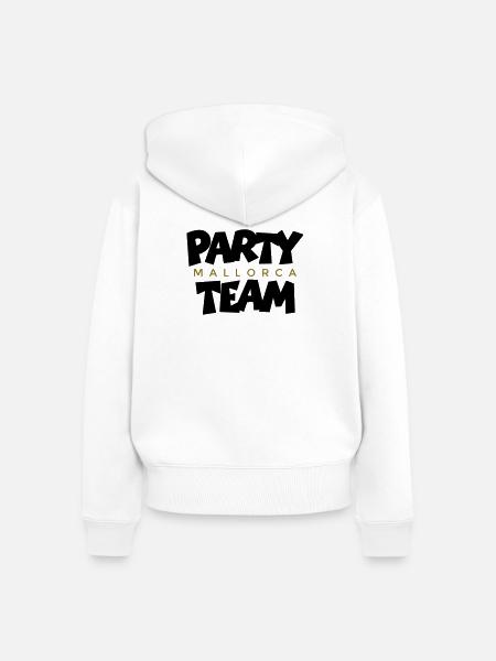 Mallorca Gold Party Team - Frauen Premium Bio Zip Hoodie - Weiß