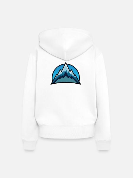 Gebirge - Frauen Premium Bio Zip Hoodie - Weiß