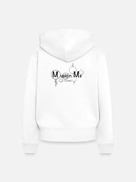 Musik Design - Frauen Premium Bio Zip Hoodie - Weiß