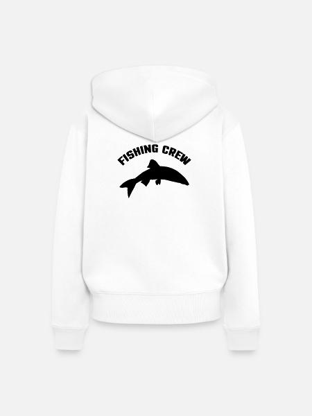 Fishing Crew - Frauen Premium Bio Zip Hoodie - Weiß