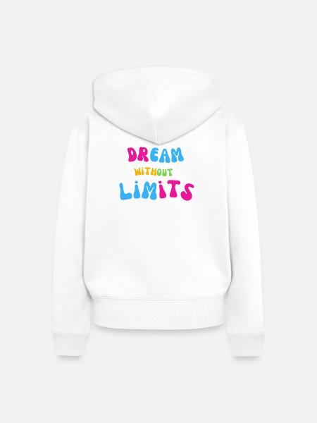 Traum ohne Grenzen - Frauen Premium Bio Zip Hoodie - Weiß