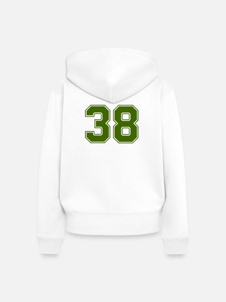38 - Frauen Premium Bio Zip Hoodie - Weiß