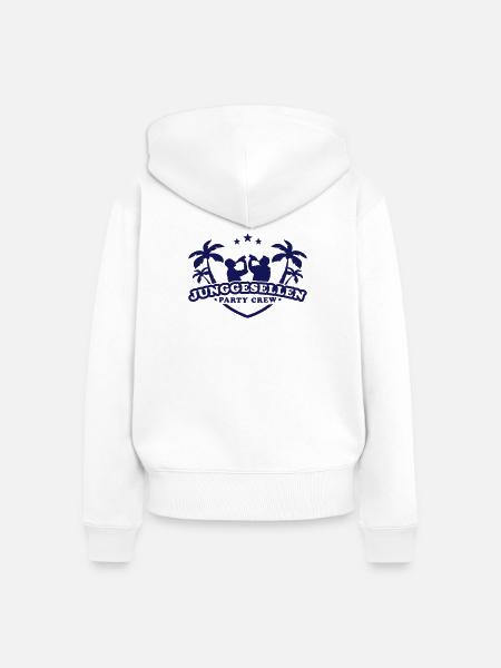 JGA Party Crew - Frauen Premium Bio Zip Hoodie - Weiß