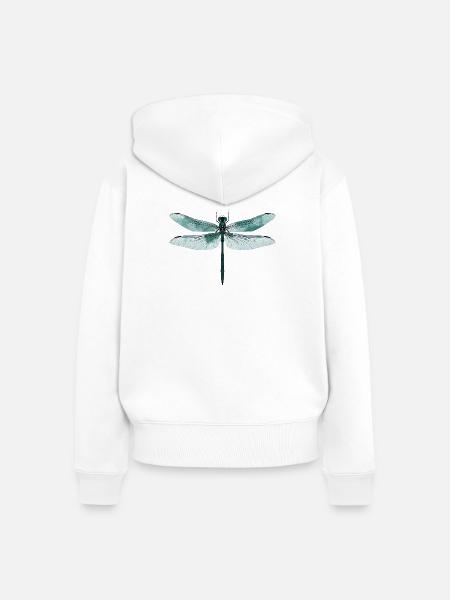 Libelle. Libelle - Libelle - Libelle - Frauen Premium Bio Zip Hoodie - Weiß