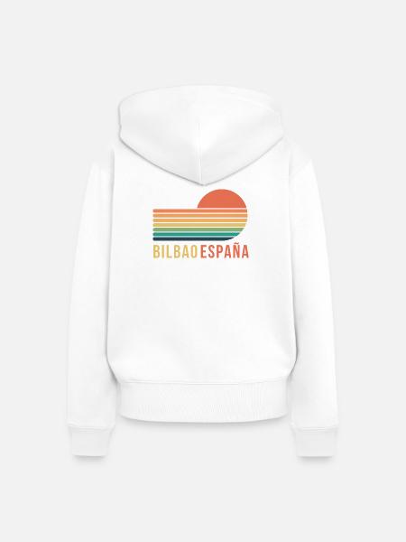 Bilbao España - Frauen Premium Bio Zip Hoodie - Weiß
