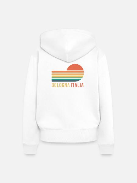 Bologna, Italien - Frauen Premium Bio Zip Hoodie - Weiß