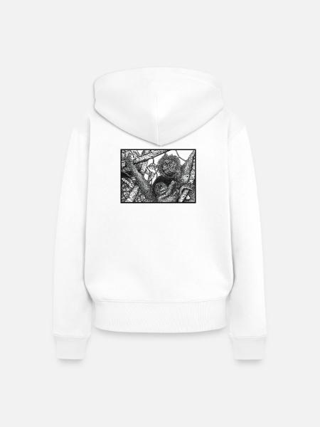Orang-Utans im tropischen Regenwald - Frauen Premium Bio Zip Hoodie - Weiß